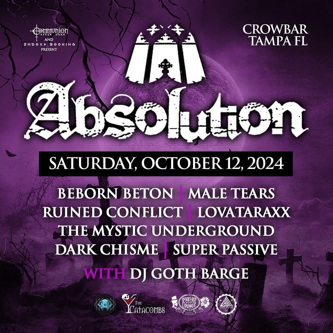 Hitting the stage along side Beborn Beton at ABSOLUTION FEST/ Sat October 12th Tampa FL 🎟️🎟️🎟️