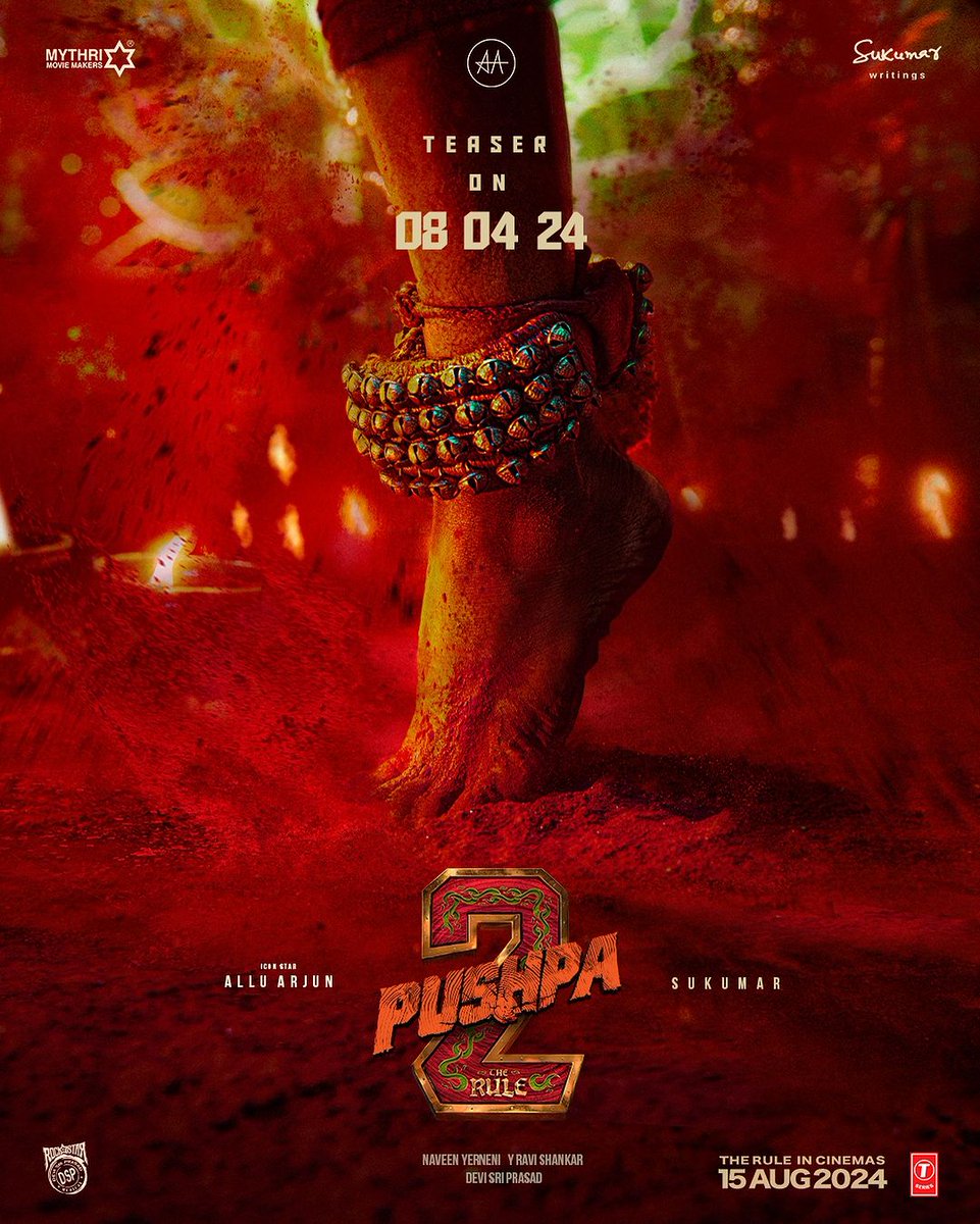 #PushpaTheRuleTeaser on 8 April