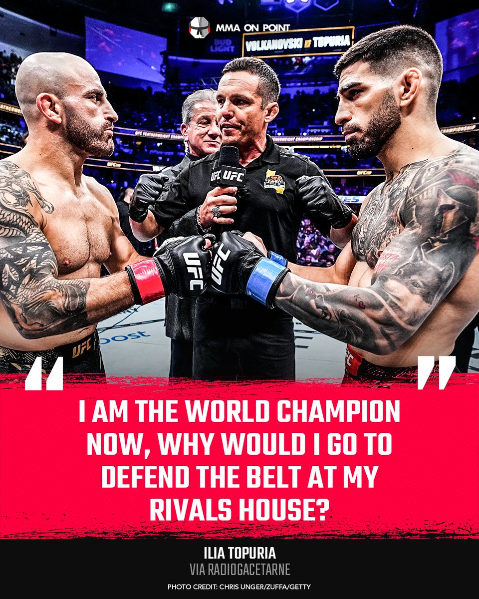 Ilia Topuria has no desire to defend the belt in Australia against Alexander Volkanovski 👀