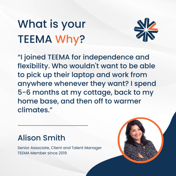 J_Algate_IT's tweet photo. Each individual has their unique motivations for joining an organization and staying committed over the years.

Meet Alison Smith, a valued member of our community, as she shares her personal #TEEMAWhy. 

#JoinTEEMA  #SuccessStories #Recruiting #Staffing #CareerGrowth https://t.co/DLymZ6UJDL