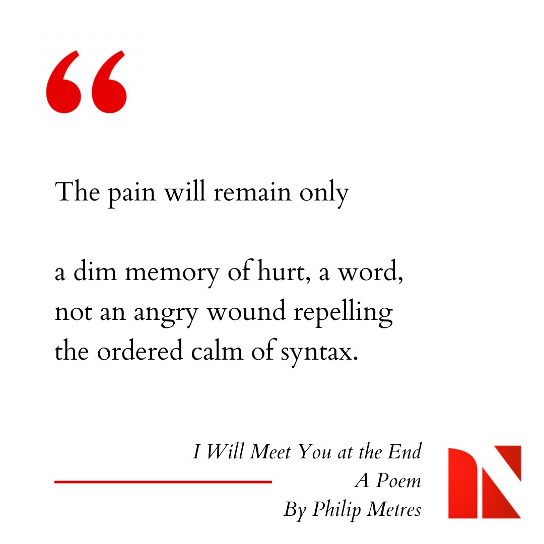 Happy pub day to Philip Metres and his newest poetry collection, 'Fugitive/Refuge'! While we eagerly wait to read the new book, we’re enjoying his poem “I Will Meet You at the End.” Click here to read: narrativemagazine.com/issues/poems-w… #whattoreadtoday #publishedtoday @PhilipMetres