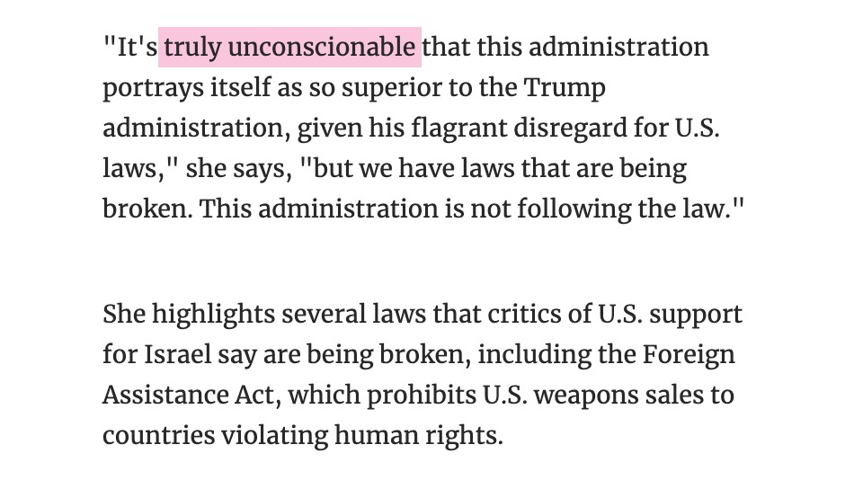 Wow, the State Department official who just resigned over Biden's Israel policy has accused the administration of blatantly violating US laws, pointing out that it's hard to condemn Trump for criminality while ignoring Biden's own illegal acts