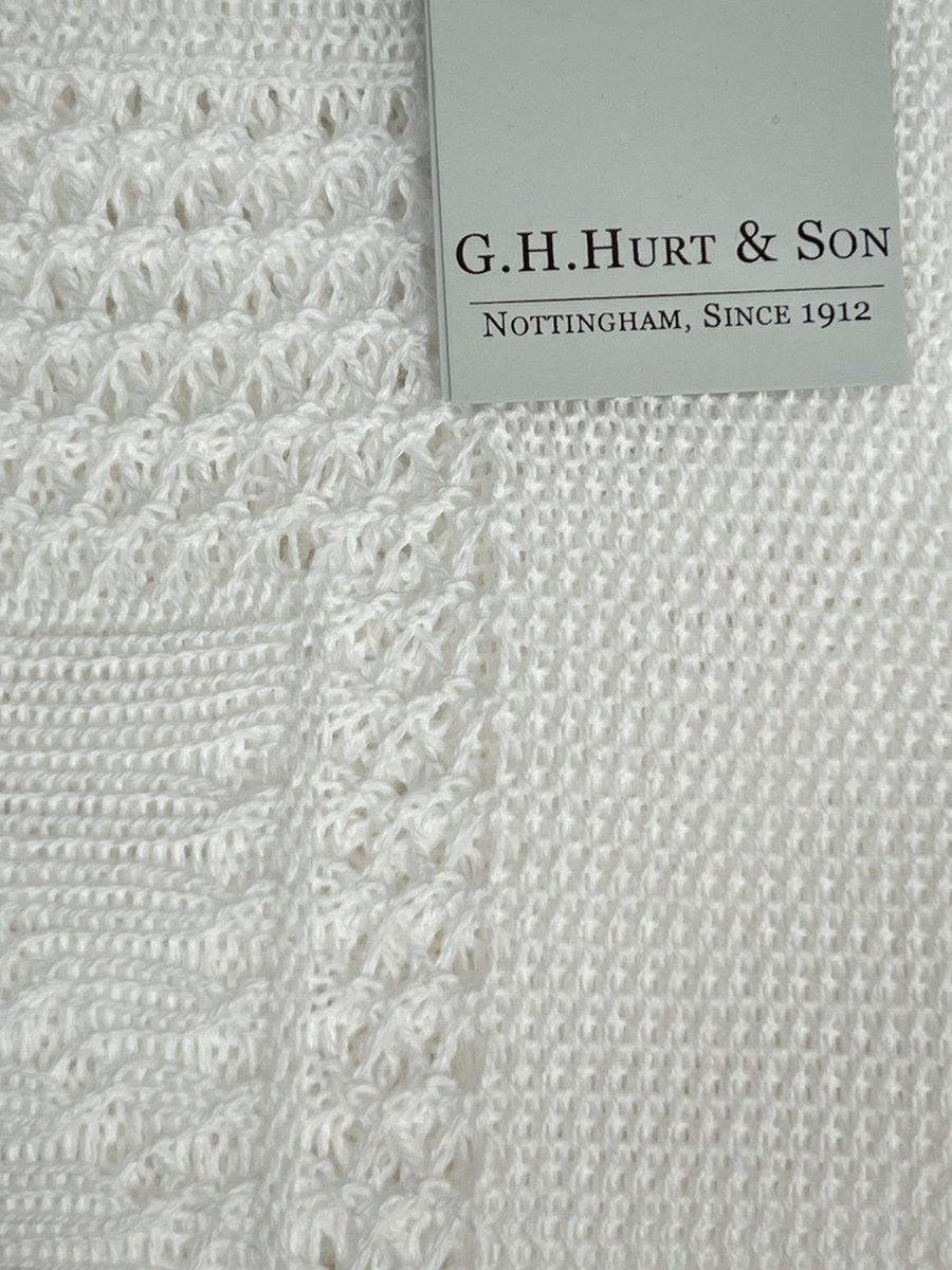 Our Factory Shop is open tomorrow Saturday 10-12noon, for local customers to visit, browse and buy.
.
#ghhurt #MadeInNottingham #Factoryshop #saturdayshopping #babyshawl