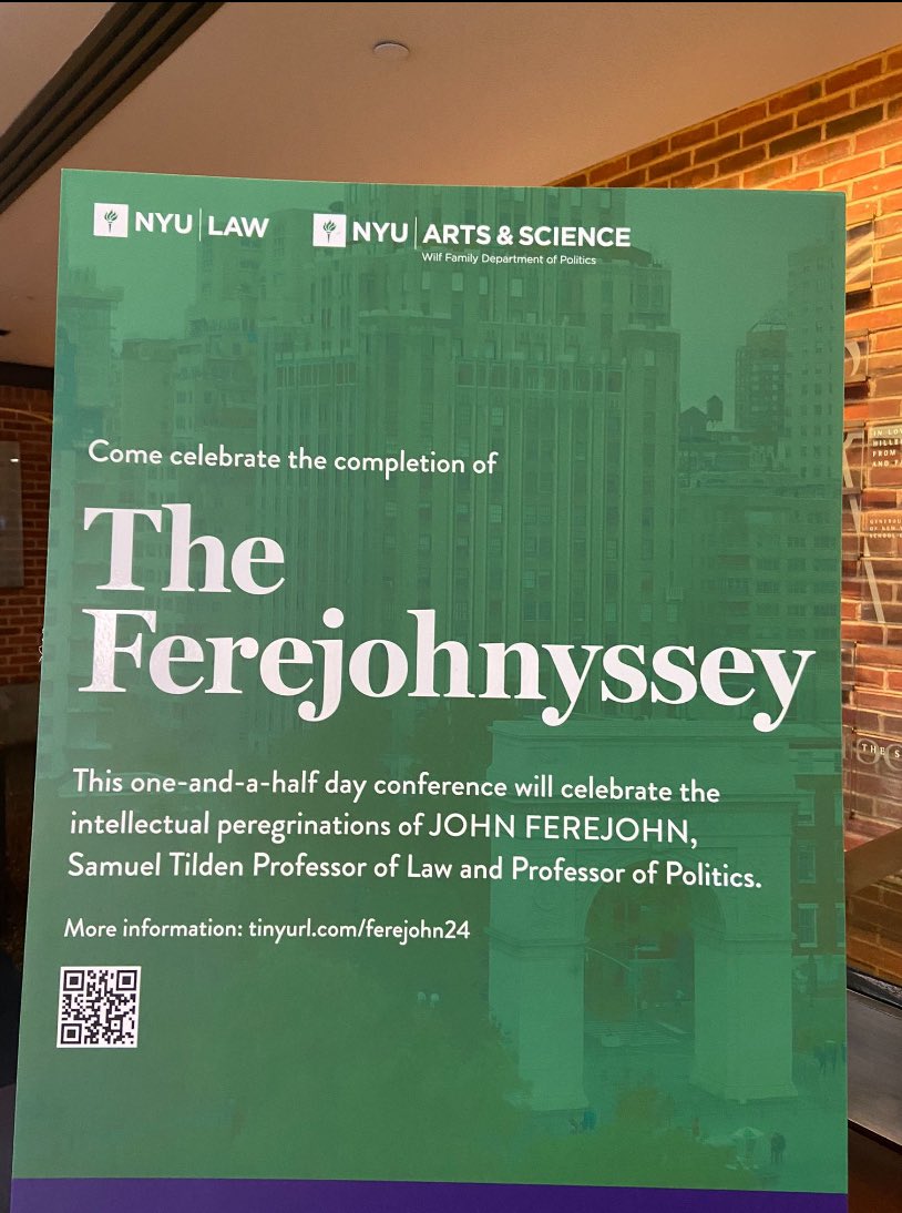 Welcome back to @nyulaw @JSDNYU alumni ♥️ @sergioverdugor @VicenteFab99976 presenting on “The Dark Side of the Unconstitutional Constitutional Amendment Doctrine”this morning at the #Ferejohnyssey w responses by prof Issacharoff and many others 🙏🏽👏