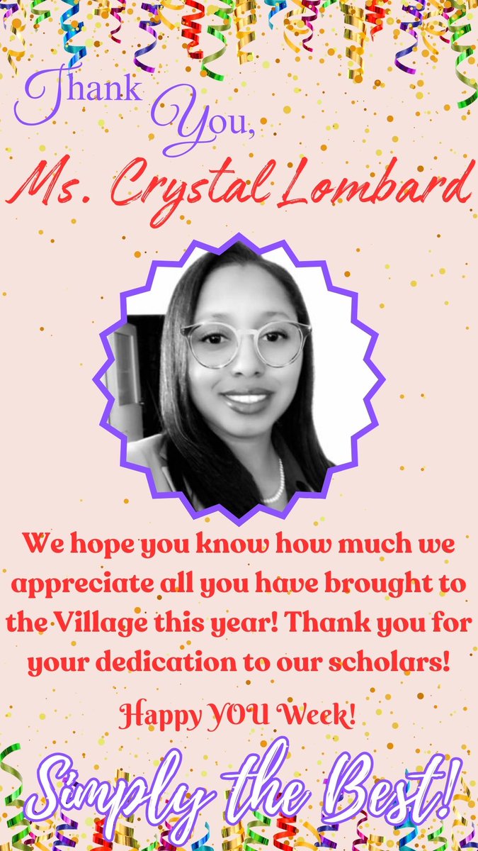 As we finish AP Week here in the Village, we want to send a final SHOUT OUT of appreciation to our own! Big thanks to @ms_nholmes and @clombard1 for their efforts and love each day in the @Houston_AISD Village! We couldn't do it without you! #JHAstars #MyAldine 🌟