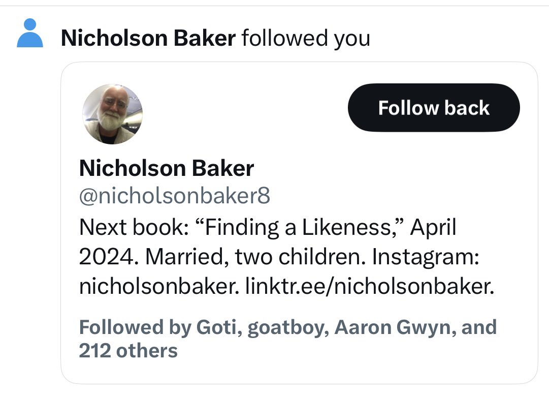 Woke up & found out that one of my favorite writers started following me! (if you visit my profile & search “Baker” you’ll see many mentions throughout the years). Coincidentally (spoiler alert), a few months ago I added his name to a certain list that I like to share every year.