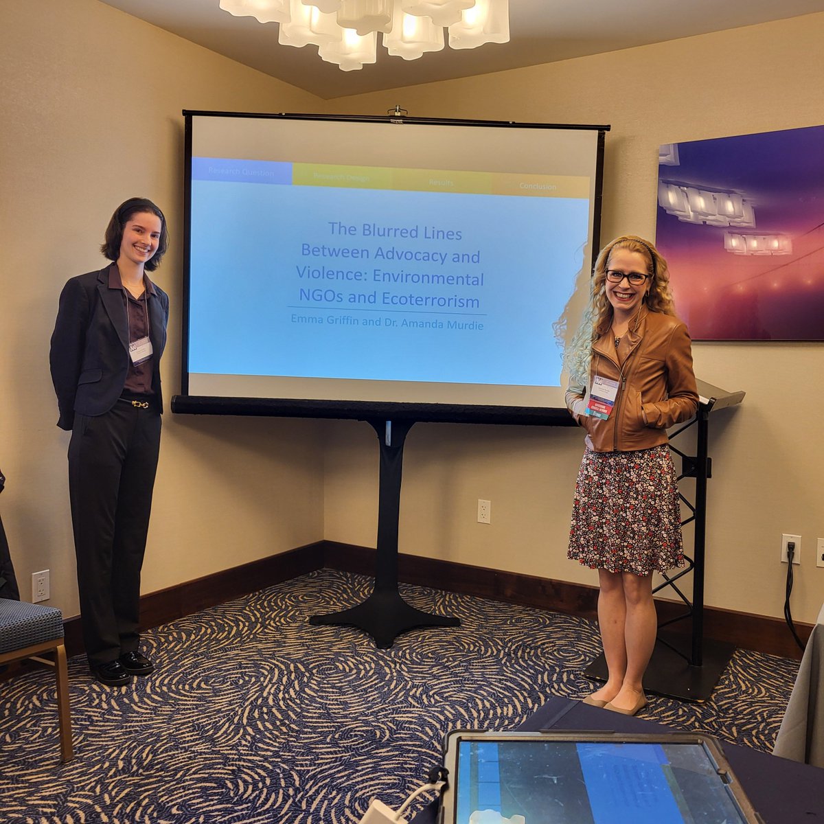 My amazing undergraduate, Emma Griffin, is presenting her multi-methods @UGA_SPIA @UGA_INTL @HonorsAtUGA thesis at #ISA2024 this morning. I'm so proud of her and excited for her future success.