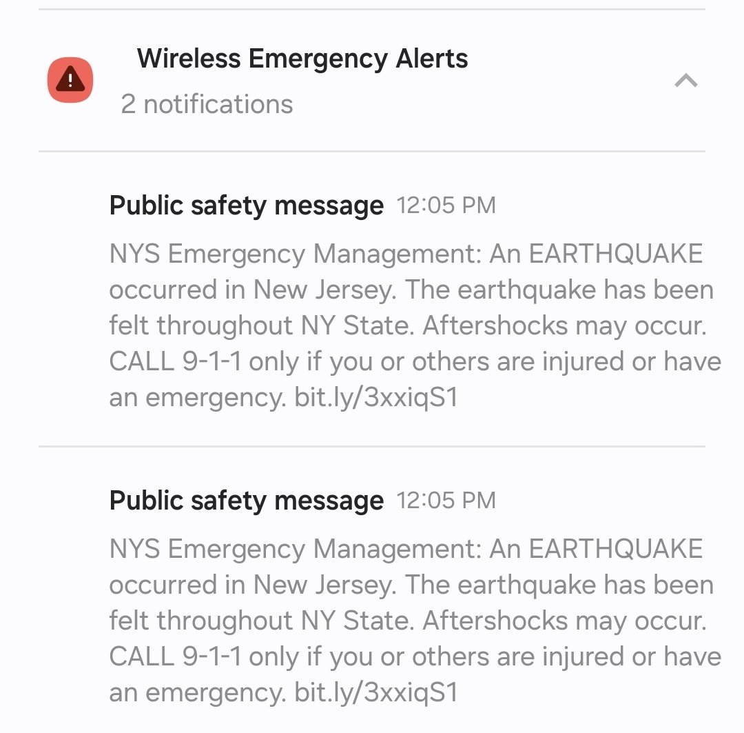 10:23am #earthquake

#EmergencyAlert 12:05pm