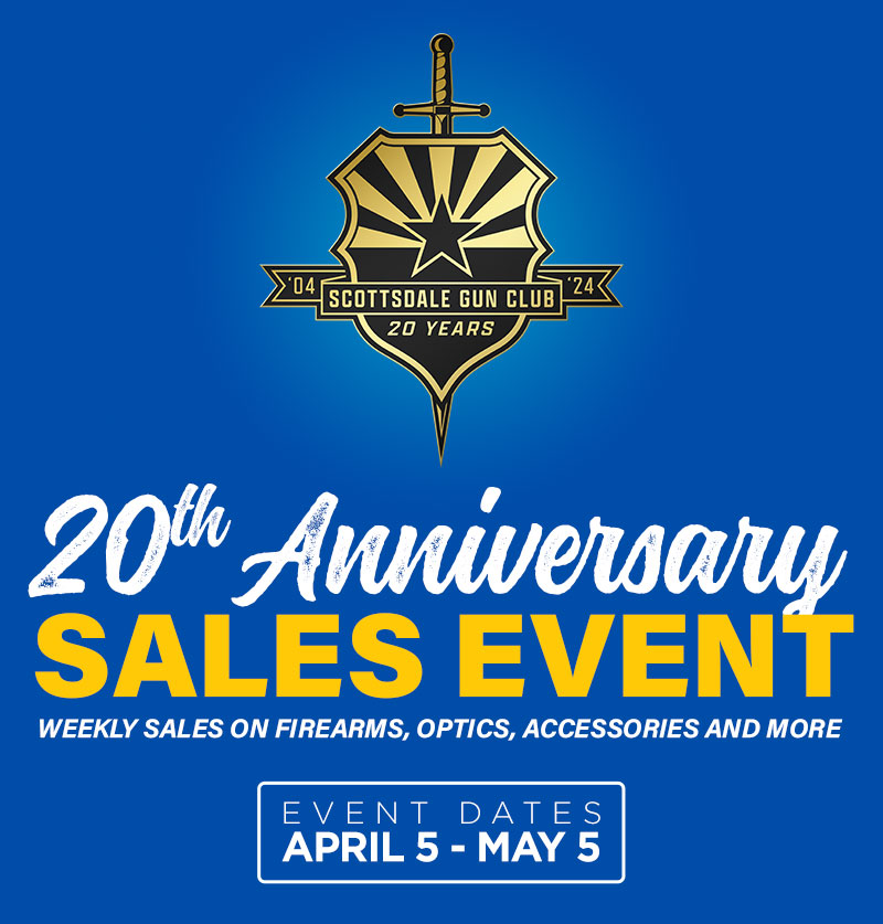 Scottsdale Gun Club is officially 20 years old! It's been an amazing 20 years of proudly supporting shooting sports and providing the best service, selection and price to our customers like you, and we are excited for the next 20 great years together. bit.ly/3J5sXGT