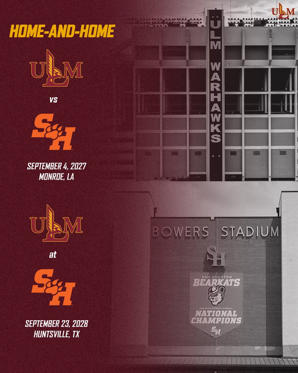 Warhawks 🆚 Bearkats Excited to announce a home+home series with @BearkatsFB in 2027 and 2028! 🏈📰: bit.ly/4cIFhKG