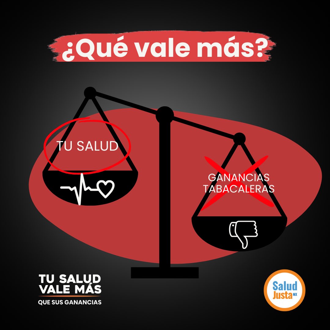 ¿Qué es más importante, tu salud o las ganancias de la industria tabacalera? Dale like si opinas que la salud de México vale más que las ganancias de una industria que mata a sus mejores consumidores. #TuSaludValeMásQueSusGanancias