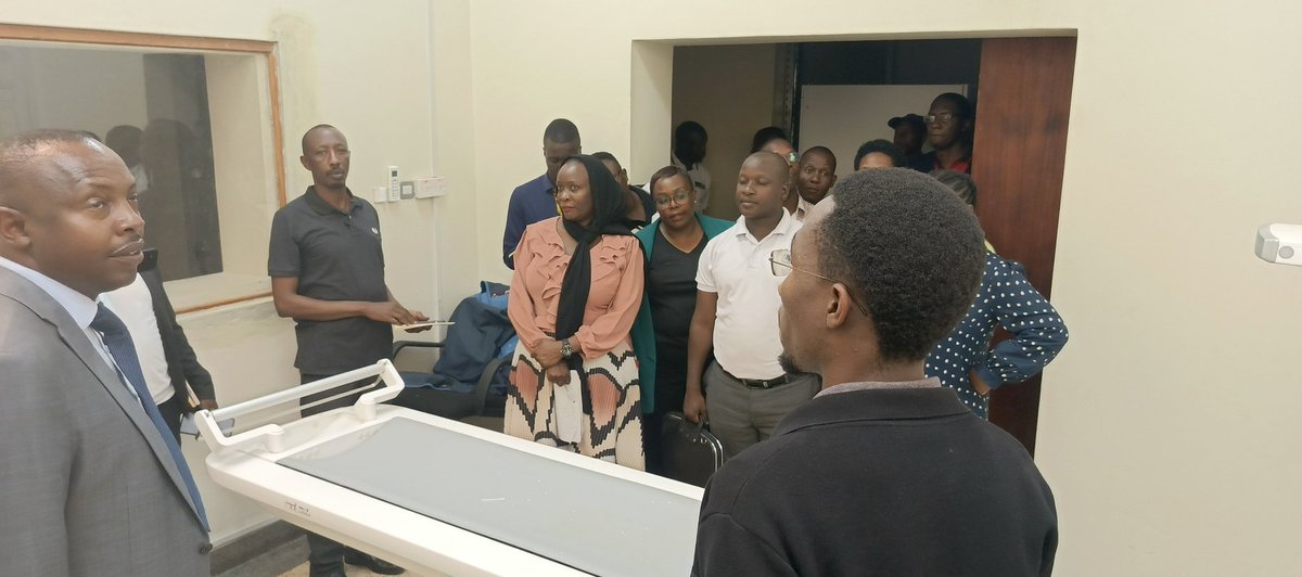 The Parliamentary Committee on Government Assurance and Implementation chaired by Hon @joycebagala1 was at @MbararaHospital following up on the pledges and other commitments made by the government. The team was taken through by Dr Deus Twesigye, Ag. Director.