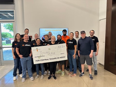 Our employees regularly engage with local communities through volunteer opportunities and charitable acts. This week, Austin-based Zillianteers provided 5,958 meals to Texans in need of assistance at the @CTXFoodBank! #VolunteerAppreciationMonth