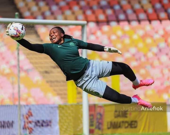 65’ Nigeria 🇳🇬 1-0 South Africa 🇿🇦

Chiamaka Nnadozie is who she says she is Safehands

Super Falcons are still ahead..

Superb saves..🧤🔥

A repost to celebrate her

#SoarSuperFalcons| #NGARSA| #CAFWCQ| #Paris2024 #NGARSA
 #NGARSA