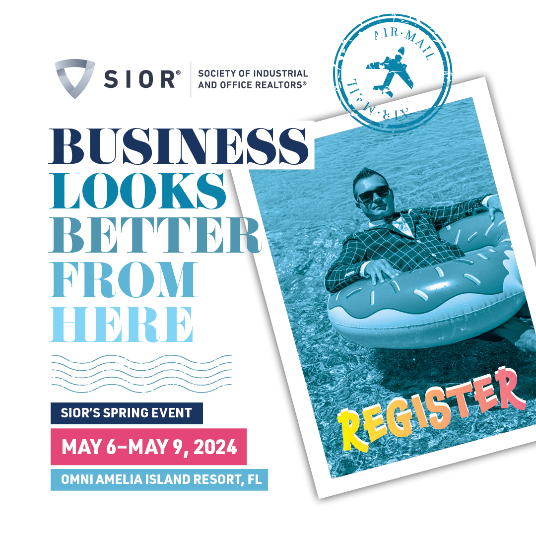 Soak in the powerful #connections at SIOR’s Spring Event this May 6-9 and connect with 1,000+ 
top #CRE professionals. The countdown is on - have you registered yet?

Register at bit.ly/SIORSpring24

#SIORSpring24 #RETwit #SIOR #industrialbroker