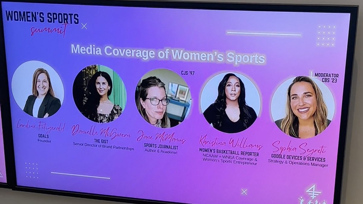 Media Coverage of Women’s Sports Panel at the first-ever Women’s Sports Summit with @pghcaroline @goals_sports_, @thegistusa, @janesports and @woke_gnocchi.