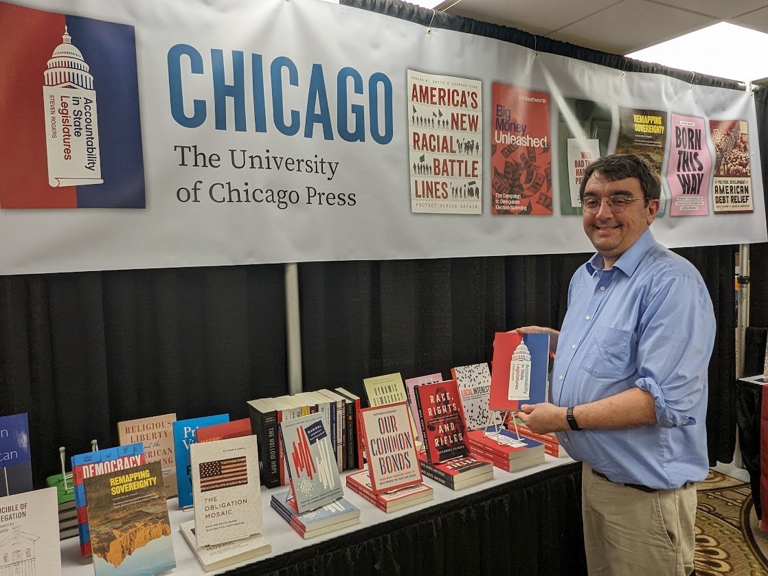 Finally got to see Accountability in State Legislatures at the <a href="/UChicagoPress/">UChicagoPress</a> table. 

Thanks to <a href="/SaraDoskow/">Sara Doskow</a> and her team for making this possible.