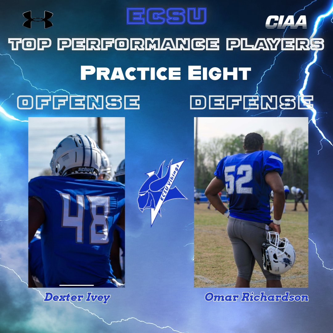 Halfway point and the guys are having an absolute great spring season. The work does not stop. Top Performance Players from Practice 8! #OnTheRise #VikingPride3x #Springball2024