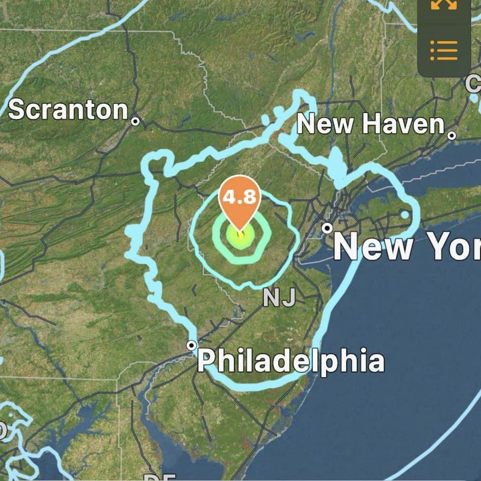 A 4.8 earthquake today at 10:23AM EDT centered in New Jersey was felt across the entire tri-state area. Everyone at The Smithereens HQ hope you and your home are safe! #earthquakenj @TheJimBabjak @SmithereensHQ