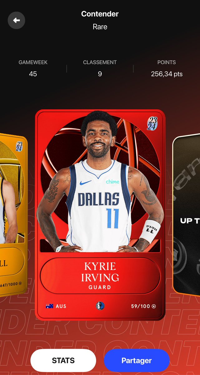 Jai plus beaucoup de cartes en rare mais ça perf toujours, bienvenue Kyrie
