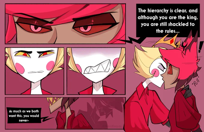 Break the Shackles (part 2/?) Radioapple Royal AU Comic  Lucifer had enough  #radioapple #HazbinHotel 