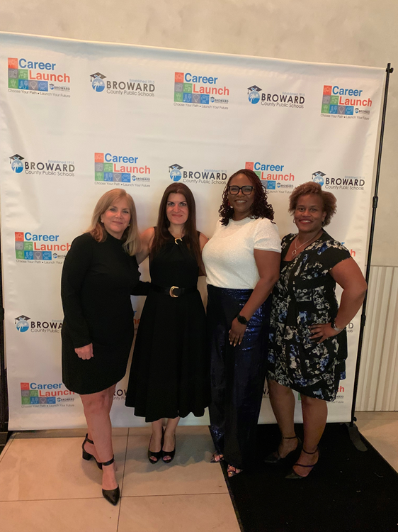 #TGIF! Last night, our Sr. VP of Operations, Kim Bryant, & Yushika Florence, Youth Programs & Services Mgr, attend the @BrowardSchools CTE Scholar Awards ceremony. A special thank you to Christy Bradford & Loli Formoso for their phenomenal partnership! #MovingBrowardForward