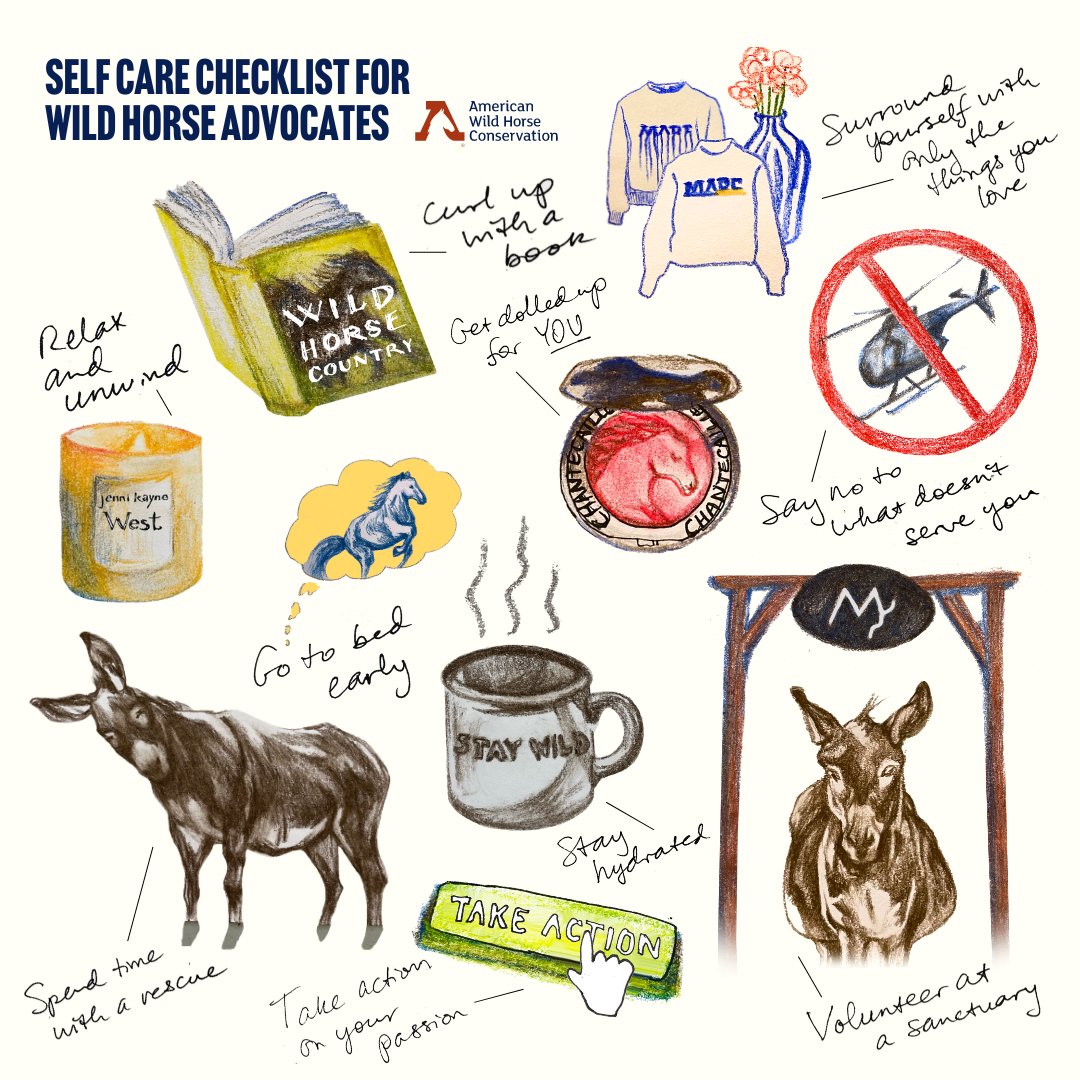 Being an advocate can be emotionally draining. On #NationalSelfCareDay, we remind you that you cannot help others without taking care of yourself. Like any systemic issue, ours is a marathon. Wild horses and burros need you to be healthy and strong! #selfcare #mentalwellness