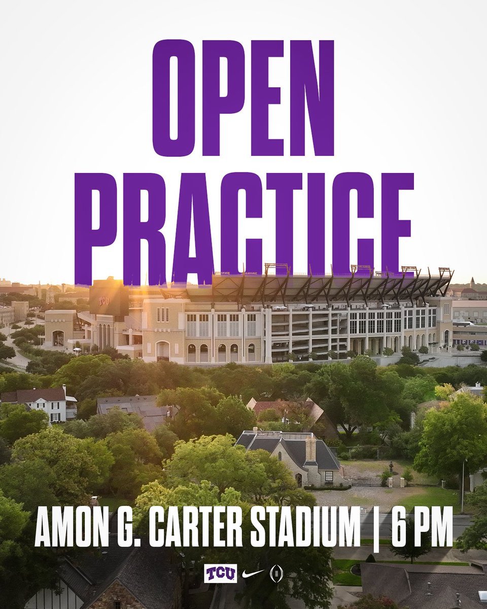 The Carter is open tonight! 👀 Tonight’s practice will be open to the public! #BleedPurple | #GoFrogs