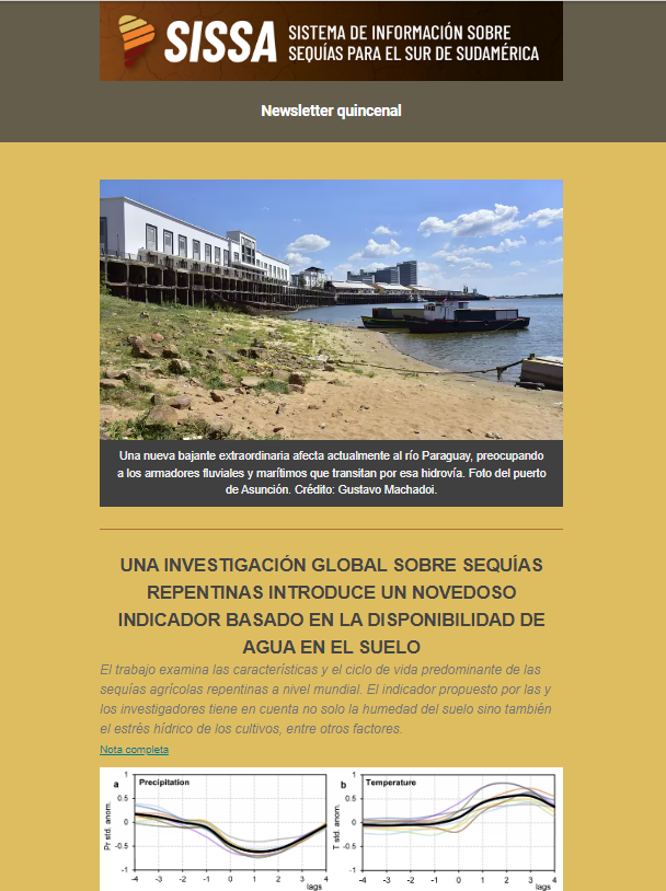 CRC_SAS's tweet photo. 📢 ¡Ya está disponible una nueva newsletter del Proyecto #SISSA! 🗞️Conoce todas las novedades y el panorama completo sobre #sequías en el sur de Sudamérica. 🌎

Lee aquí la edición de la 2da quincena de marzo https://t.co/axb7XH9VjV y suscríbete para recibir todas las novedades. https://t.co/UsUjCSsFZQ