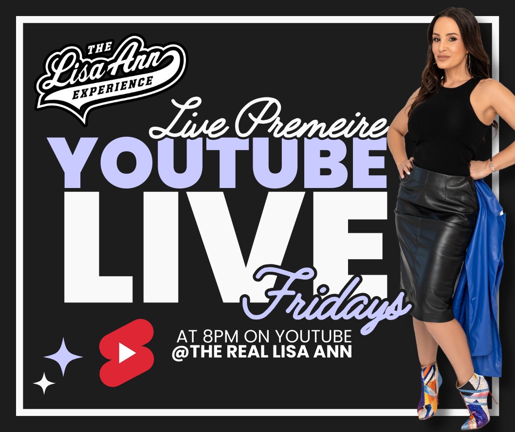 Get ready for the excitement! My latest podcast ep 🎙️ is dropping tonight at 8 PM ET on #YoutubeLive. I can't wait to be chatting &amp; hearing your thoughts later today! 💬Don't miss out on #TheLisaAnnExperience

tinyurl.com/TLAEonYouTube