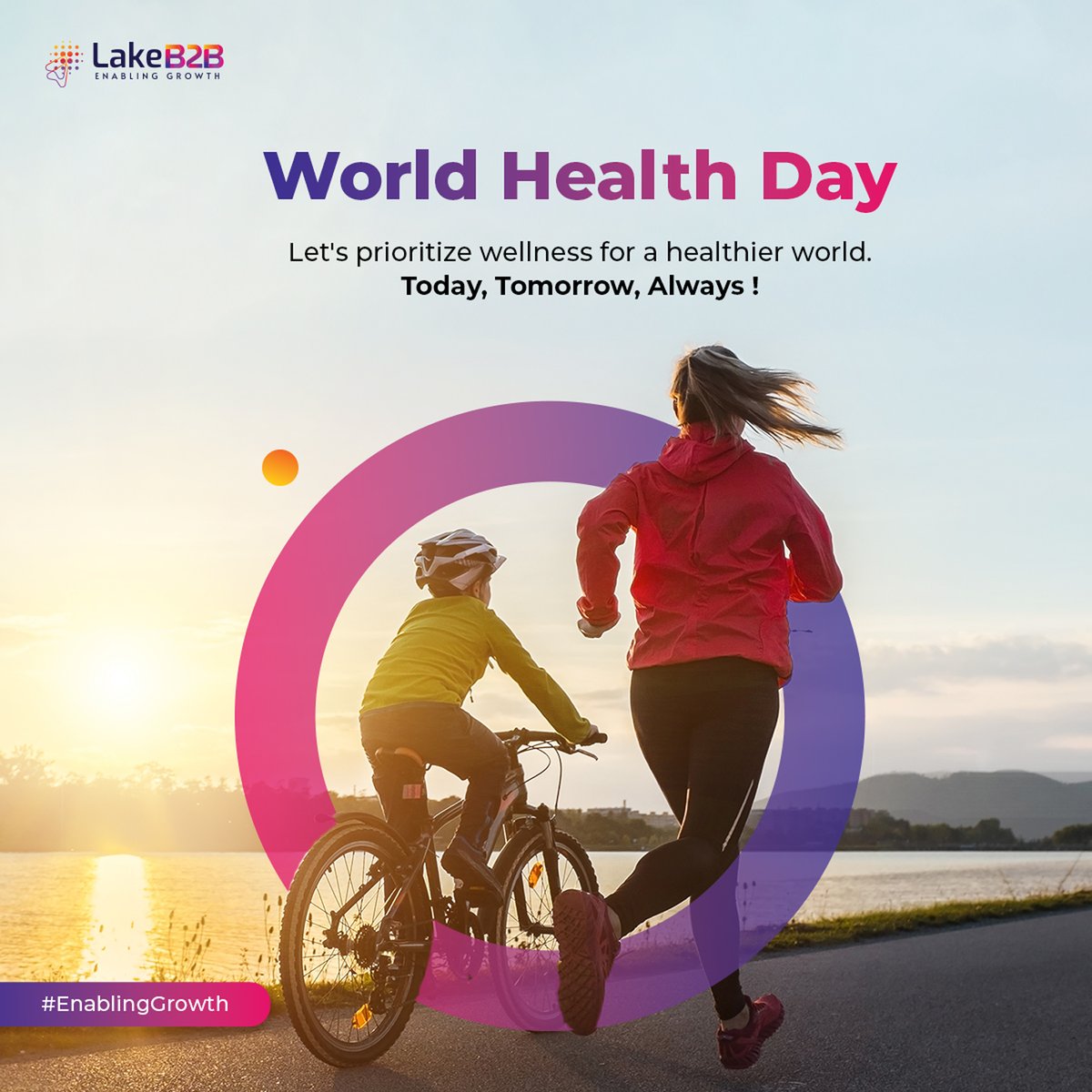 Join us in celebrating #WorldHealthDay! Today, let's prioritize wellness and advocate for universal healthcare access. Together, we can build a healthier future for all. #WorldHealthDay #LakeB2B #EnablingGrowth #HealthForAll #WellnessMatters #Health #Wellness #Healthcare