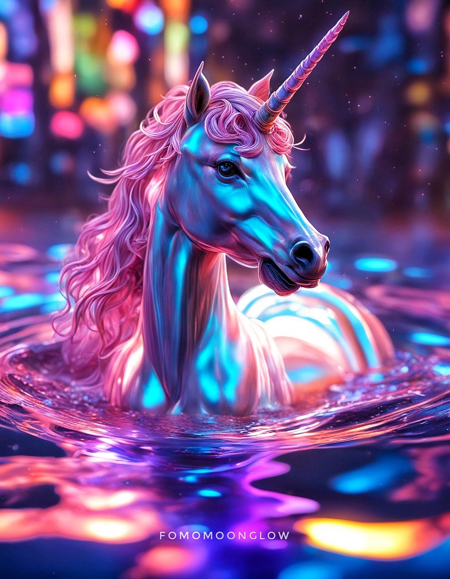 A unicorn swimming in mercury glow juice 

#promptshare

DeepAI gen 🖼️ 
Post gen edits with Snapseed