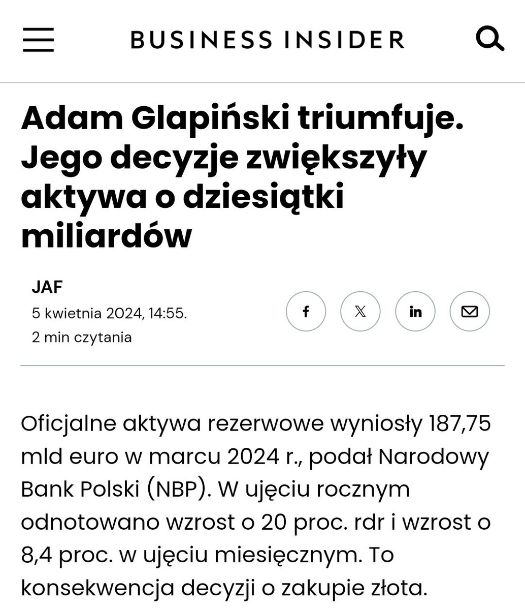 No proszę. To za To Tusk chce zniszczyć Prezesa Glapińskiego, który dba o polską walutę i powoduje #LepszeŻyciePolaków!!!