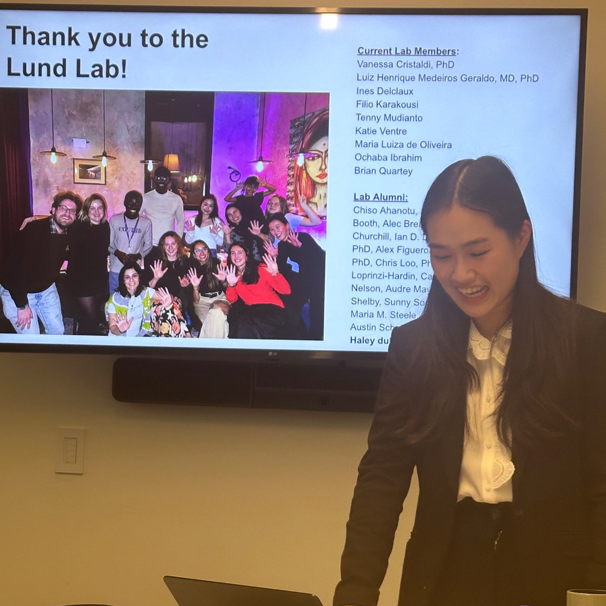 Congrats to Annie Chen, our fantastic undergrad who nailed her honors thesis presentation today!!