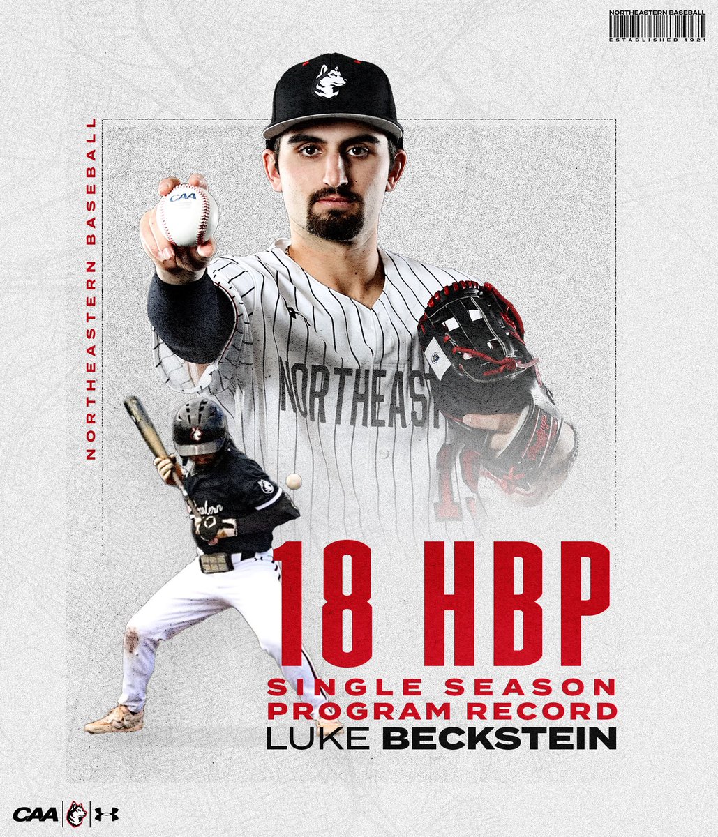 In today’s win, Luke Beckstein (@lukebeckstein) was hit by a pitch for the 18th time this season, which sets a new single season program record! AND it counted as an RBI 🤘
