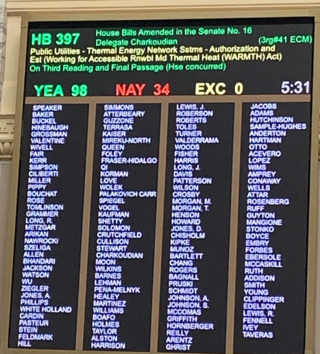 The #WARMTHAct is on it’s way to the Governor! Network Geothermal is an equitable way to decarbonize an entire neighborhood, while protecting gas worker jobs, and minimizing the impact on the grid. #MDGA24 #MDDemsAtWork