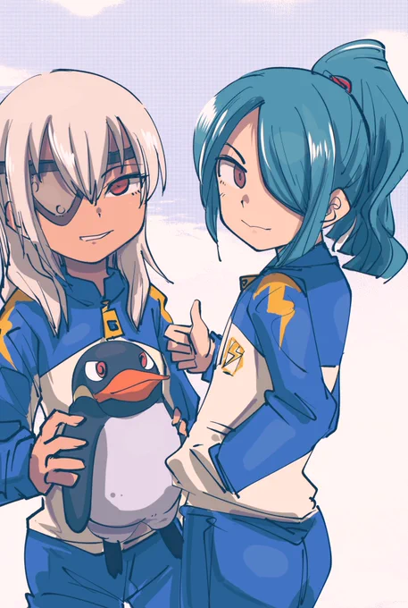 イナイレ体験版の配信記念にイナズマジャパンのメカクレコンビってことで風丸と佐久間を10年以上ぶりに描いてみたら資料なしでもそこそこいけて安心しました 