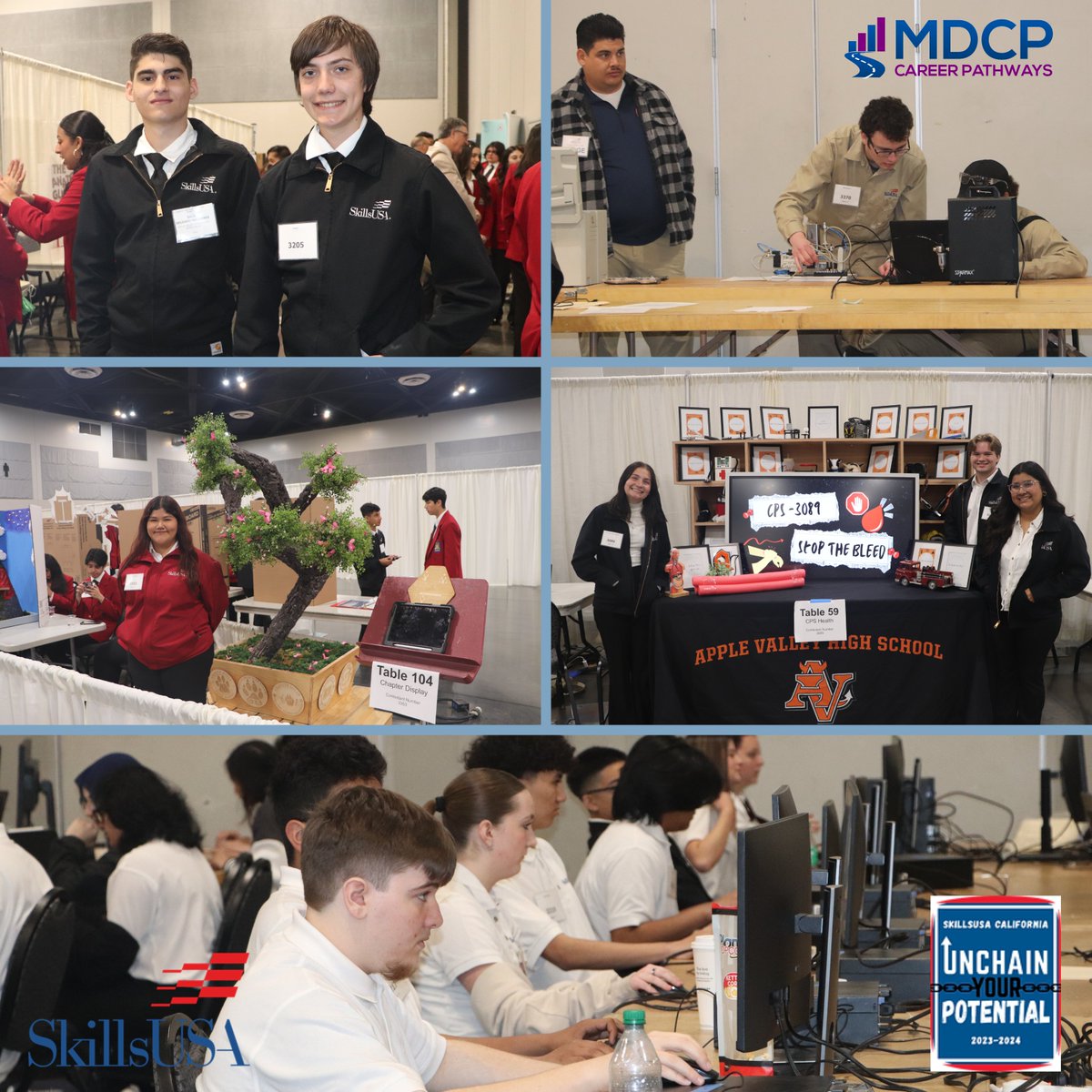 Students showcasing their talents and skills across various competitions at the SkillsUSA State Leadership & Skills Conference. #SkillsUSA #skillsusaca