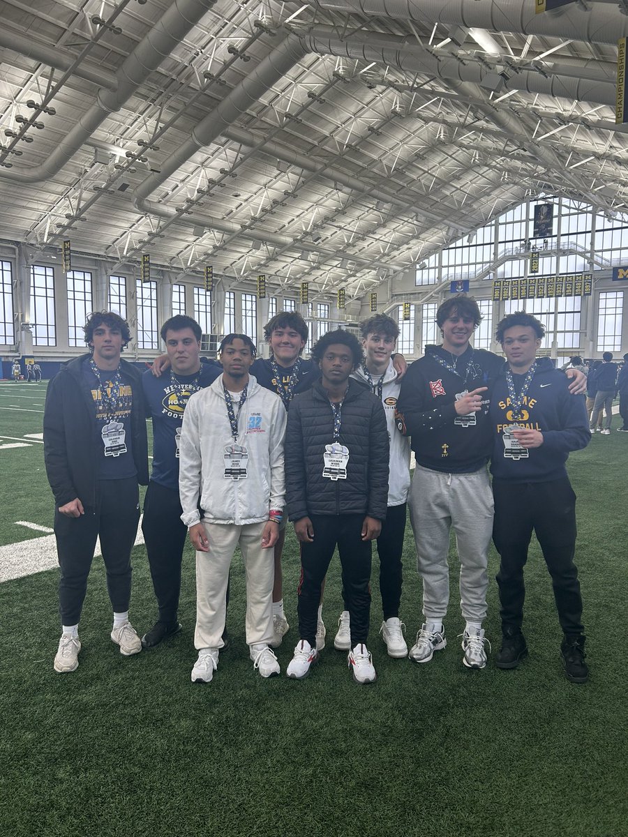 Appreciate Michigan having us out today to check out spring ball @SalineFootball @UMichFootball