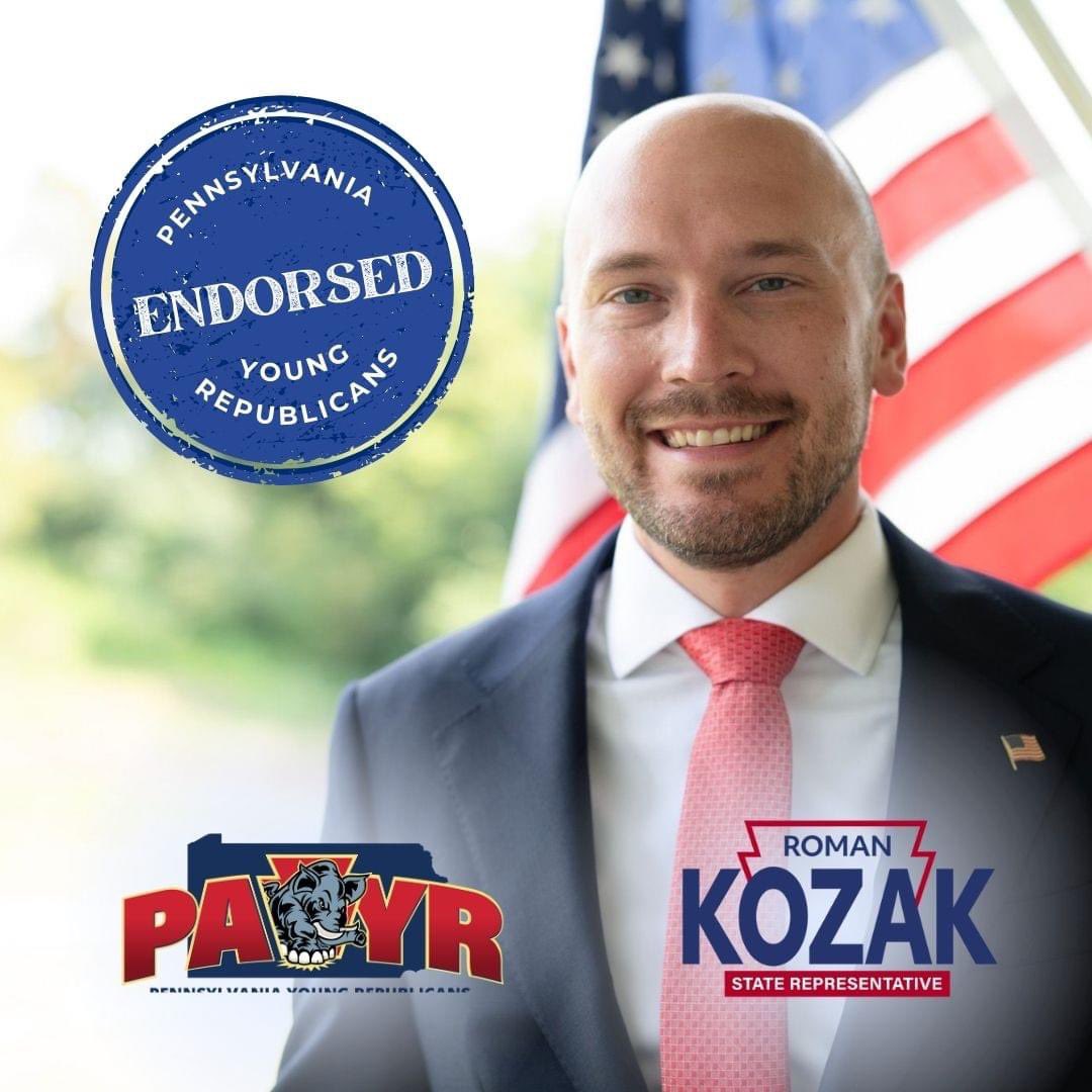 Kozak4PA's tweet image. ***ENDORSEMENT ALERT***  Thankful to receive the endorsement of the @payrs, a group that's filled with future leaders of our commonwealth and our country! #kozak4pa #StateRep #PAYR #youngrepublicans