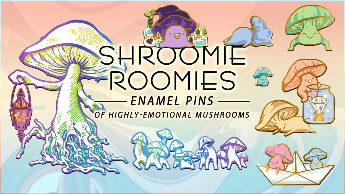 LexidusArt's tweet photo. As part of #Pintopia2 I launched a brand new pin collection of TINY EMOTIONAL MUSHROOMS :D If you back both my project and @MindytheTurtle's project, you get 2 adorable FREE pins! Check it out on @BackerKit :

🍄 https://t.co/EpTonrXUa7
#enamelpins #mushrooms #shrooms #pins https://t.co/VVdna6hrgQ