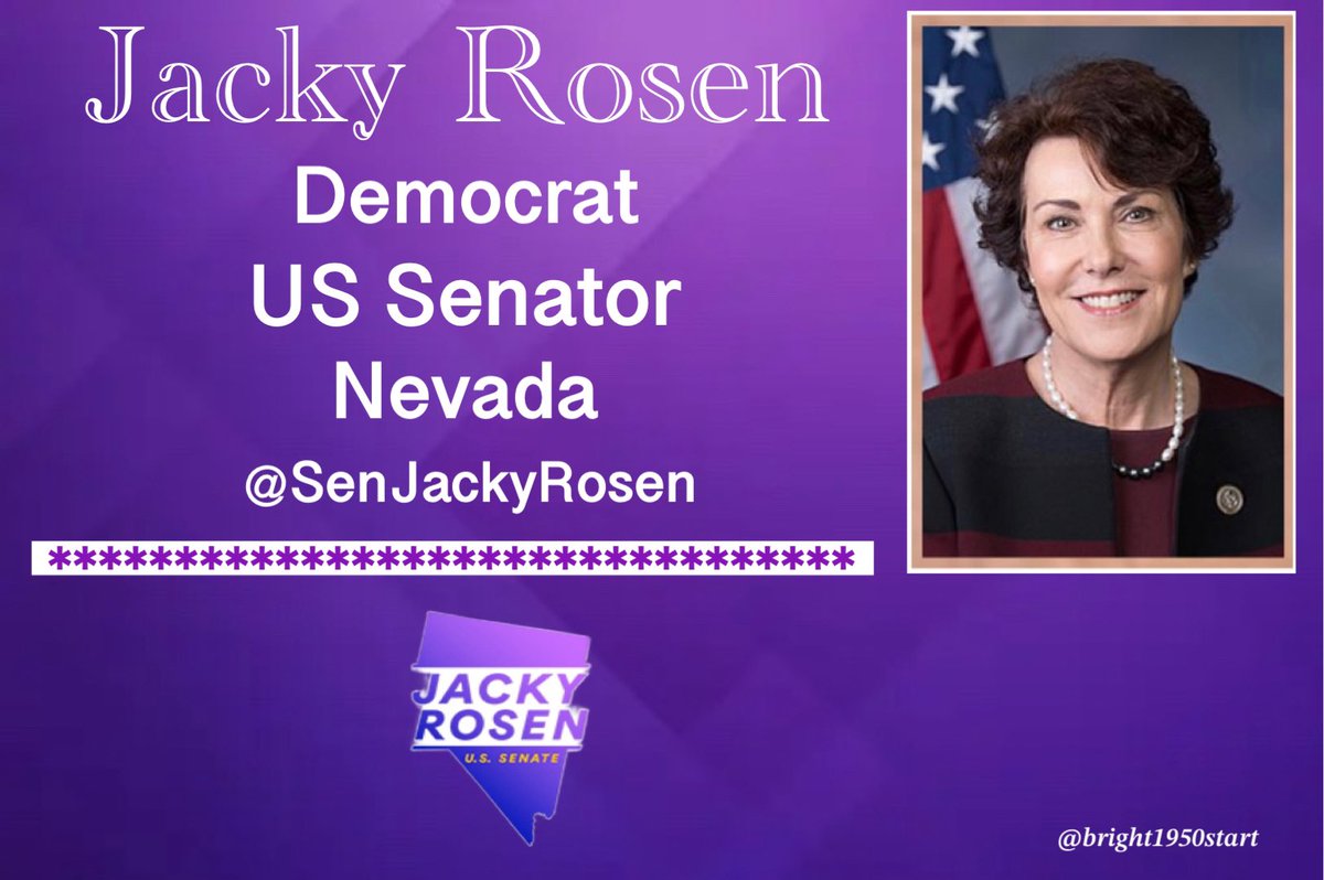 Return @SenJackyRosen to the U.S. Senate. She works to protect
Reproductive Healthcare Rights, Social Security, Medicare & federal programs that help people in need

Democratic Primary 6-11-24

secure.actblue.com/donate/rosenfo…

#DemVoice1 #LiveBlue #ResistanceUnited #Allied4Dems
#ONEV1