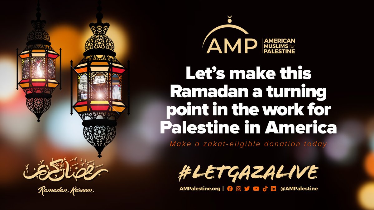 On the 27th night of Ramadan, your donation can illuminate the path towards justice for Gaza. Support AMP as we strive to advocate for peace and freedom in the U.S. Join us in reaching our goals for a brighter future by making a contribution tonight! ampalestine.org/ramadan