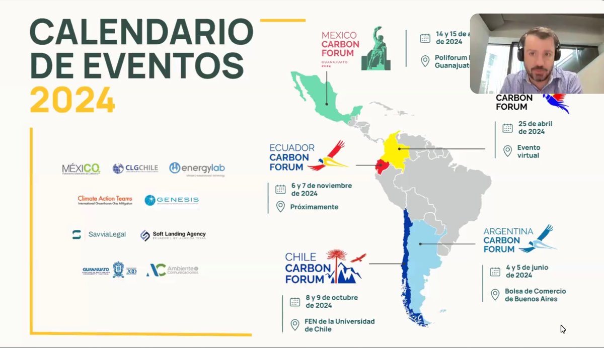 Biotokenworld's tweet photo. Excelente webinar sobre "Mercado de Carbono en América Latina" organizado por los mejores profesionales del tema: @epiquero @bonosverdes @cmosellav @JacksonT_C y @savvialegall 
Foco de encuentro y sinergia para impulsar la participación e innovación en nuevas herramientas🌎 https://t.co/N1zqmq3fwv