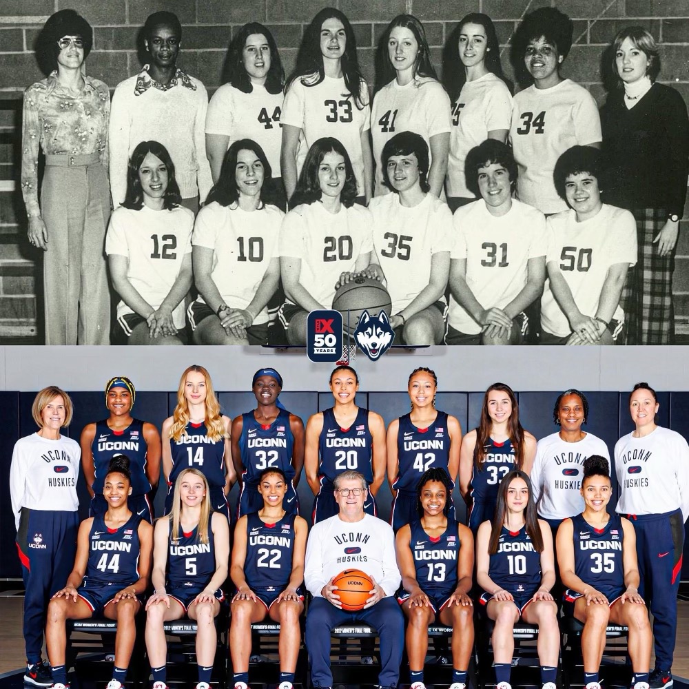 Did you know Board of Trustees Distinguished Professor of Kinesiology Linda Pescatello (#31) was a member of @UConnWBB? Now she's an internationally recognized expert in exercise prescription and post-exercise hypotension. #HinCAHNR (We're pretty sure she bleeds blue too💙)