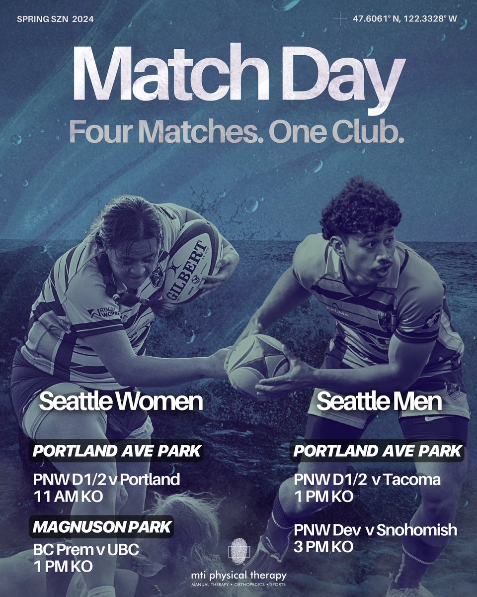 It’s #FinalFour today but we have four local #rugby matches tomorrow. 🔥 Come cheer on our squads at Magnuson Park in Seattle and/or Portland Ave Park in Tacoma! #UpTheOrcas