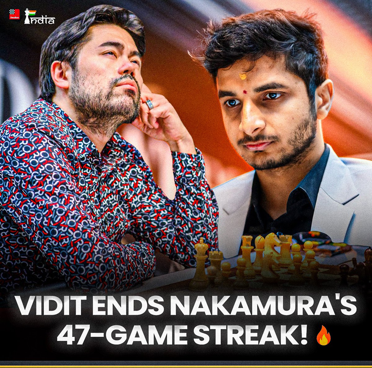 BREAKING: 🇮🇳 GM @viditchess unleashed high quality opening preparation as Black and outclassed speed phenom 🇺🇸 GM Hikaru Nakamura in 29 moves at #Candidates2024 ! #viditftw #viditgujrathi #hikaru #Chess