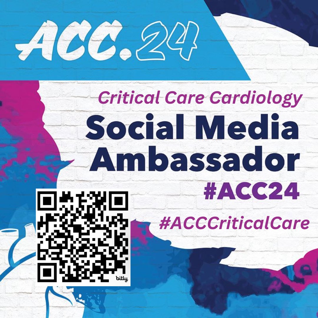 Please follow along with myself and @KrutarthKPandya for all things #criticalcarecardiology at #ACC24

acc.org/Membership/Sec…

#ACCcriticalcare #SoMeambassador @DrRobRoswell @JasonKatzMD @CCCEnthusiasts @ShashankSinhaMD @carlosalviar @ChrisBarnettMD @BalimSenmanMD @AnnGageMD…