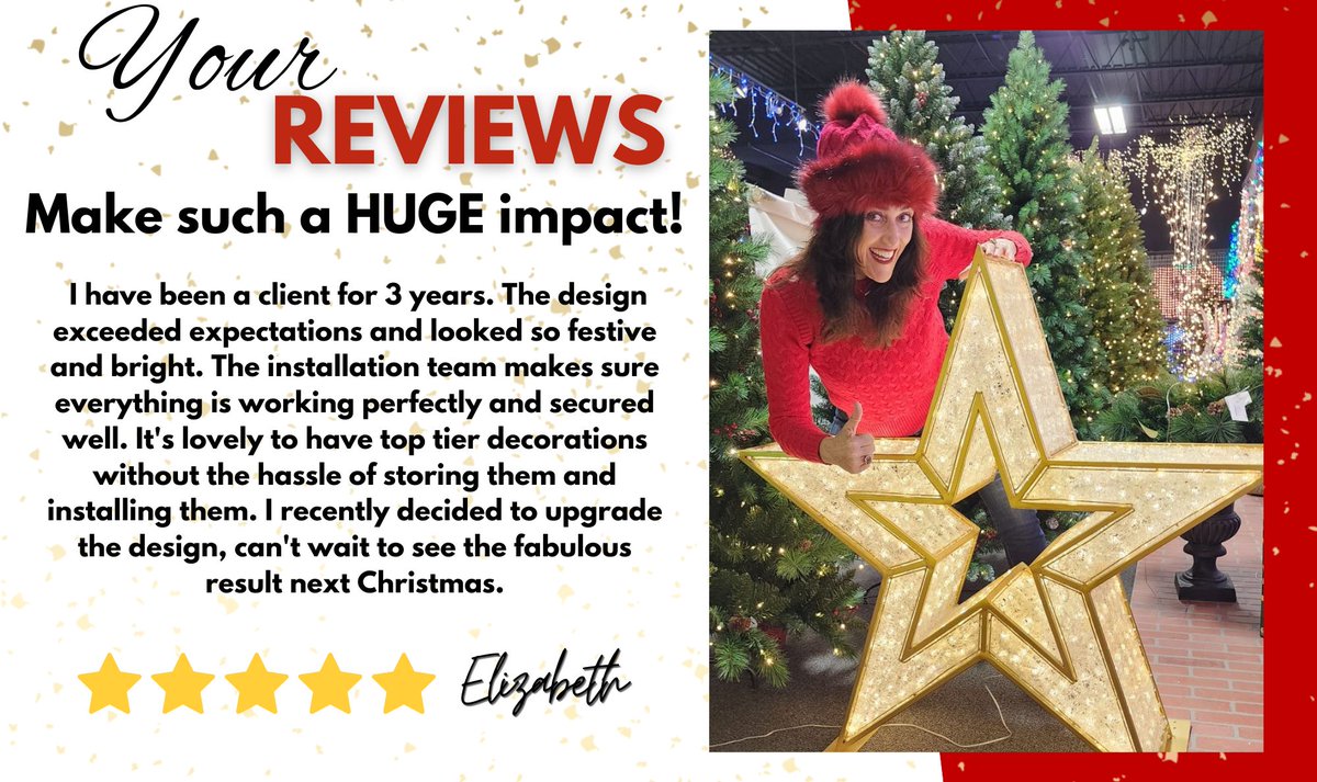 We never grow tired of seeing reviews like this! It is our pleasure to create magical holiday memories for all Chicagoans! #holidaylighting #chicago #reviews #welovereviews #impactful