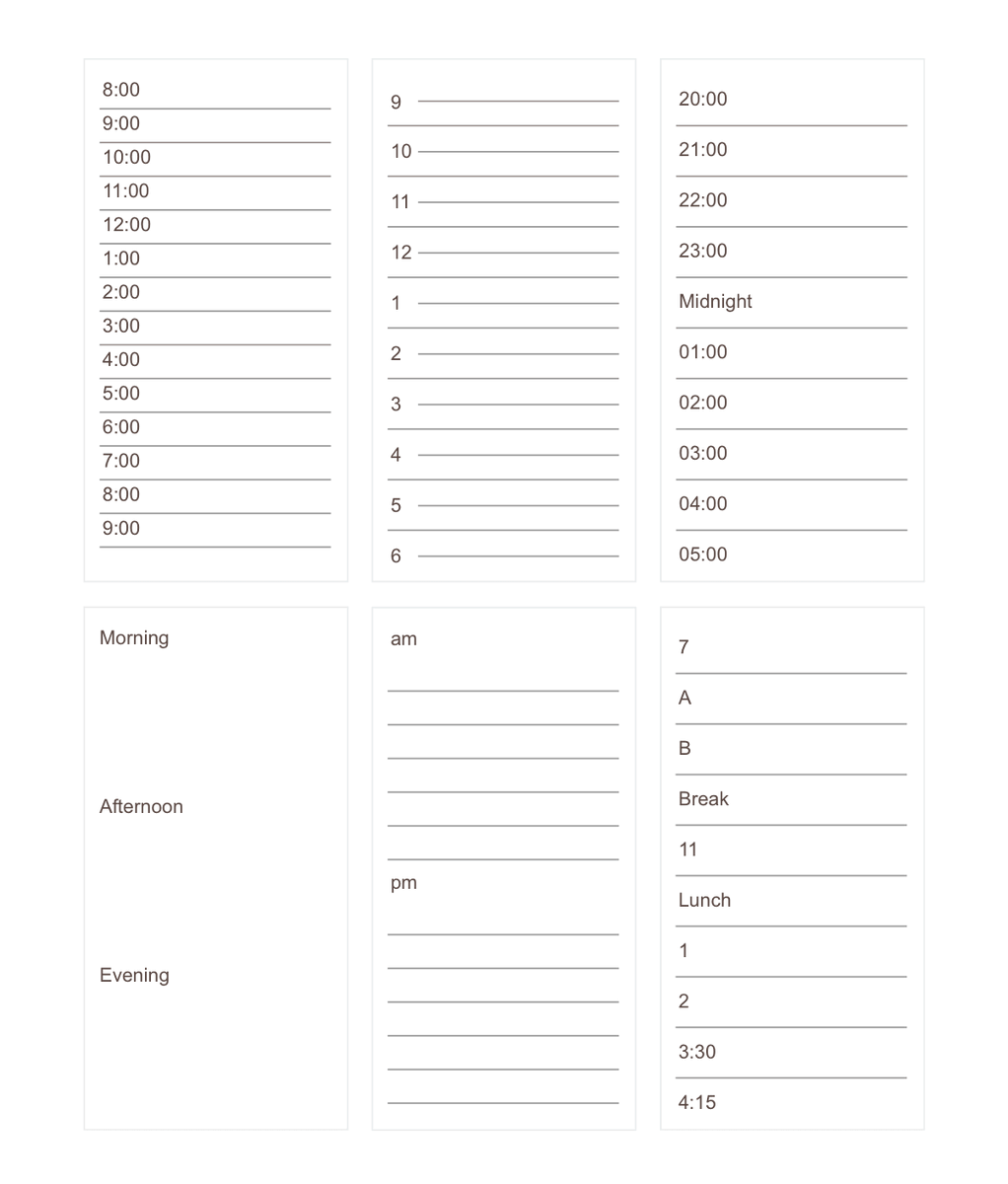 agendio's tweet photo. AGENDIO REVIEW (2) - OUR SCHEDULES

We offer the most customizable schedules of any planner:
- Choose from multiple designs;
- Select a custom start time;
- Adjust your line spacing;
- Add text labels, such as “Supper time” or use the 24:00 format
- Vary the number of hours/line. https://t.co/se2HFcLJ4I